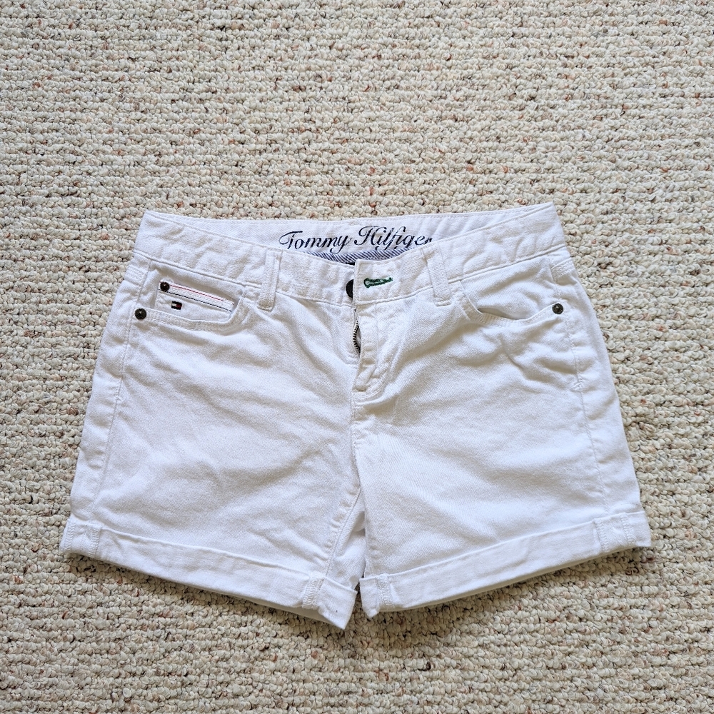 Tommy Hilfiger Womens White Denim Shorts, NWOT